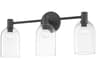 Mitzi Paisley 1-Light Soft Black Glass Vanity Light