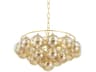 Mitzi Mimi 6-Light Aged Brass Glass Candelabra Globe Chandelier