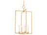Mitzi Adelaide 4-Light Vintage Gold Leaf Geometric Pendant