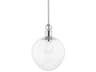 Mitzi Anna 1-Light Polished Nickel Glass Round Mini Pendant