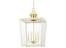 Mitzi June 4-Light Aged Brass White Glass Candelabra Lantern Chandelier