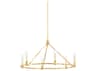 Mitzi Josephine 6-Light Vintage Gold Leaf Candelabra Chandelier
