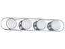 Mitzi Amy 4-Light Polished Nickel Glass Vanity Light