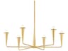 Mitzi Danna 6-Light Aged Brass Candelabra Chandelier