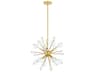 Mitzi Linnea 6-Light Aged Brass Glass Candelabra Sputnik Chandelier