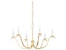 Mitzi Jaclin 6-Light Gold Leaf Candelabra Chandelier