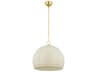 Mitzi Etna 1-Light Aged Brass Soft Cream Off White Pendant