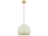 Mitzi Etna 1-Light Aged Brass Soft Cream Off White Pendant