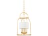 Mitzi Delia 3-Light Vintage Gold Leaf Lantern Mini Pendant