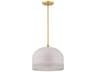 Mitzi Liba 1-Light Aged Brass Soft Peignoir White Pendant