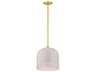 Mitzi Liba 1-Light Aged Brass Soft Peignoir White Mini Pendant