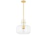 Mitzi Lumi 1-Light Aged Brass Cylinder Pendant