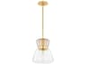 Mitzi Elodie 1-Light Aged Brass Geometric Mini Pendant
