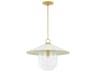 Mitzi Ressi 1-Light Aged Brass Soft Cream Bowl Pendant