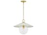 Mitzi Ressi 1-Light Aged Brass Soft Cream Bowl Pendant
