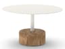 MamaGreen Glyph Aluminum Teak Round Low Table
