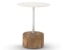 MamaGreen Glyph Aluminum Teak Round Low Table