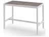 MamaGreen Allux Quick Ship Aluminum Rectangular Outdoor Patio Bar Table