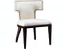 Mr. & Mrs. Howard Klismos Hardwood Brown Upholstered Armless Dining Chair