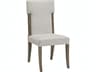 Mr. & Mrs. Howard Geneve Hardwood Brown Upholstered Armless Dining Chair