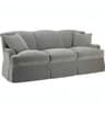 Mr. & Mrs. Howard Winged Gray Upholstered Sofa
