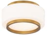 Modern Forms Preston 1-Light Aged Brass Drum Flush Mount