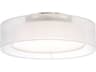 Modern Forms Metropolis 1-Light Brushed Nickel LED Drum Flush Mount
