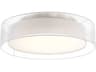 Modern Forms Metropolis 1-Light Brushed Nickel LED Drum Flush Mount