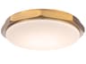 Modern Forms Grommet 1-Light Aged Brass Glass LED Round Flush Mount