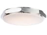 Modern Forms Grommet 1-Light Polished Nickel Glass LED Round Flush Mount