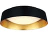 Modern Forms Gilt 1-Light Black Gold Leaf LED Round Flush Mount