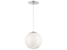 Modern Forms Cosmic 1-Light Brushed Nickel Glass LED Globe Mini Pendant