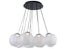 Modern Forms Cosmic 12-Light Black Glass LED Globe Pendant