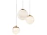 Modern Forms Pisces 3-Light Aged Brass Globe Mini Pendant