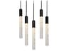 Modern Forms Magic 5-Light Black Crystal LED Cylinder Pendant