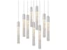 Modern Forms Magic 9-Light Polished Nickel Crystal LED Cylinder Pendant