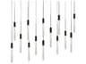 Modern Forms Magic 14-Light Black Linear Island Pendant