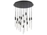 Modern Forms Magic 21-Light Black Crystal LED Cylinder Pendant