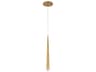 Modern Forms Cascade 1-Light Aged Brass Crystal LED Mini Pendant