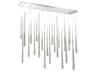 Modern Forms Cascade 23-Light Polished Nickel Crystal LED Linear Island Pendant