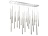 Modern Forms Cascade 23-Light Polished Nickel Glass LED Linear Island Pendant