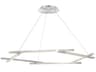 Modern Forms Metric 6-Light Brushed Aluminum Silver LED Pendant