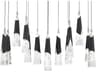 Modern Forms Kilt 14-Light Black Island Pendant