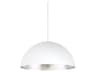 Modern Forms Yolo 1-Light White Silver Leaf Glass LED Dome Pendant
