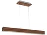 Modern Forms Drift 1-Light Dark Walnut Brown Glass LED Linear Island Pendant
