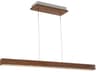 Modern Forms Drift 1-Light Dark Walnut Brown Glass LED Linear Island Pendant