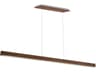 Modern Forms Drift 1-Light Dark Walnut Brown Glass LED Linear Island Pendant