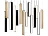 Modern Forms Chaos 14-Light Black Aged Brass Geometric Linear Island Pendant