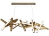 Modern Forms Chaos 19-Light9-Light Aged Brass LED Linear Island Pendant