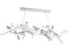 Modern Forms Chaos 19-Light9-Light Brushed Aluminum Silver LED Linear Island Pendant